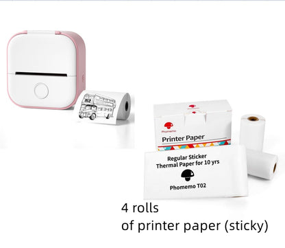 Portable Mini Thermal Label Printer, Bluetooth-compatible