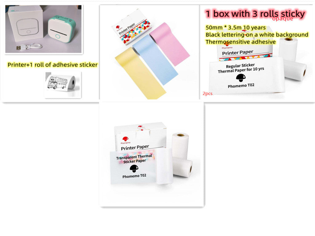 Portable Mini Thermal Label Printer, Bluetooth-compatible