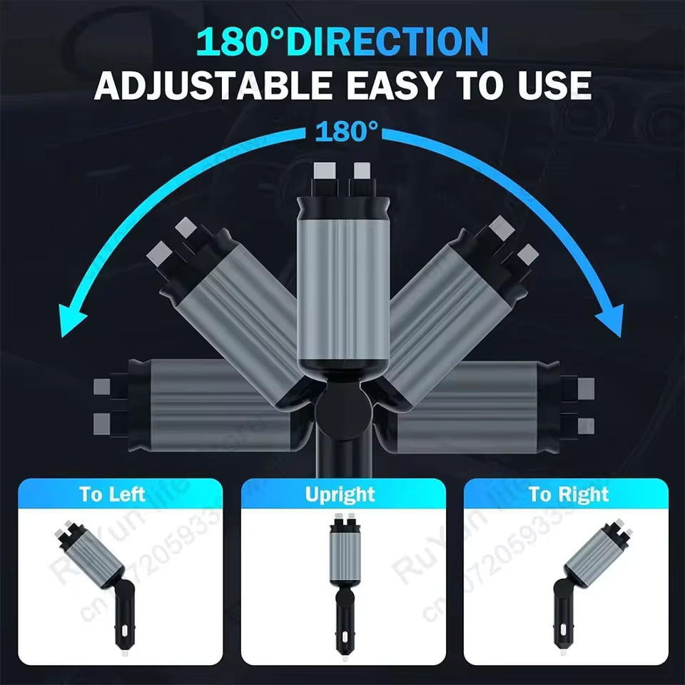 4-in-1 Retractable Rotation Charger