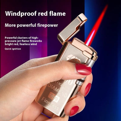 Inflatable Induction Windproof Touch Metal Electronic Lighter