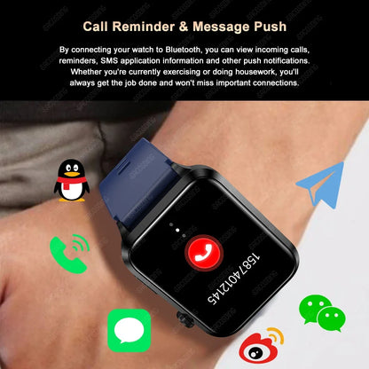 S11 1.92 inch HD Screen Air pump+Airbag Detachable Smart Band ECG Blood Glucose Blood Lipid Measurement AI Medical Diagnosis Heart Rate Blood Pressure Blood Oxygen Monitor Sleep Monitoring Multi-sport Modes Music Playback Smart Watch