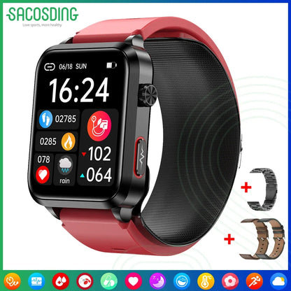 S11 1.92 inch HD Screen Air pump+Airbag Detachable Smart Band ECG Blood Glucose Blood Lipid Measurement AI Medical Diagnosis Heart Rate Blood Pressure Blood Oxygen Monitor Sleep Monitoring Multi-sport Modes Music Playback Smart Watch