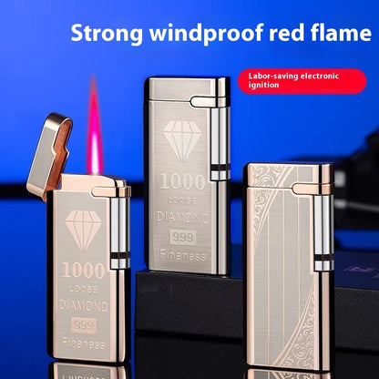 Inflatable Induction Windproof Touch Metal Electronic Lighter